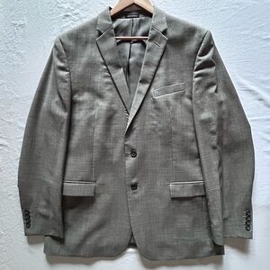 Egara Slim Fit Suit Jacket Blazer Gray Mens